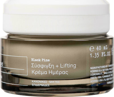 Korres Μαύρη Πεύκη 4D Hautpflegeset für Feuchtigkeitsspendend & Festigung mit Serum , Gesichtscreme & Kulturtasche 70ml