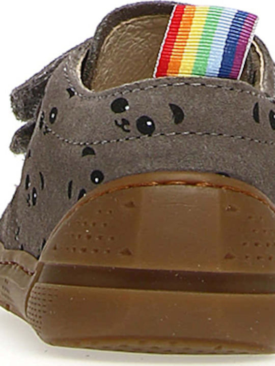 High Freedom Anatomical Suede Kids Boots with Velcro Gray