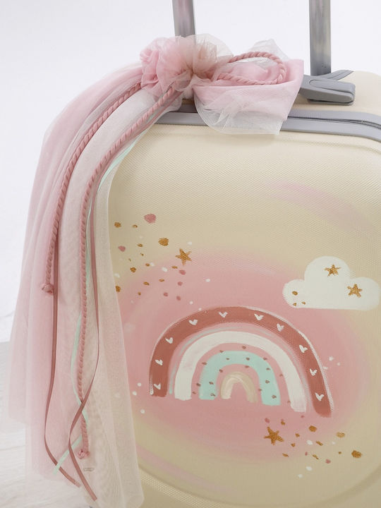 Bellissimo Beige Baptism Set with Rainbow Subject Rainbow