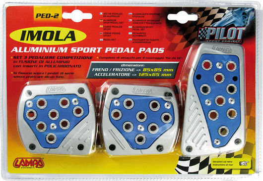Lampa Imola Pedalsatz Universal Aluminium Silber 3Stück