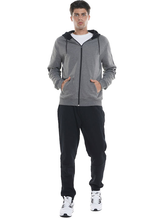Cardigan With Hood Dark Grey Melange