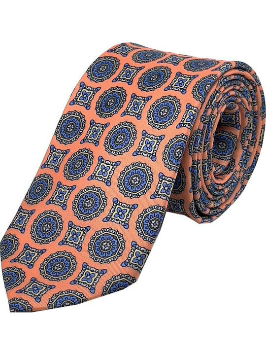 Legend Accessories Silk Men's Tie Set Printed Orange