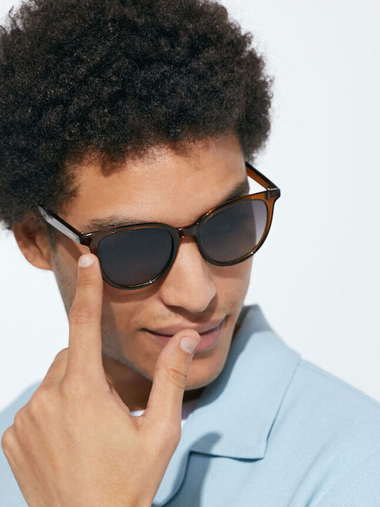 Hawkers B-Town Men's Sunglasses with Plastic Frame Earth/Smoky Black