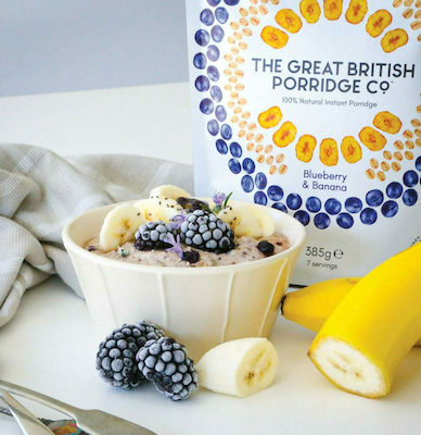 The Great British Porridge Co Porridge Oatmeal Blueberry and Banana Whole Grain 385gr 1pcs