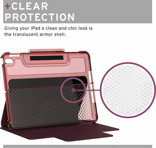UAG U Lucent Flip Cover Durable Aubergine Rose for iPad Pro 2021 12.9"