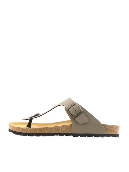 Plakton Men's Leather Sandals Taupe