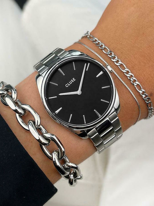 Cluse Feroce Women's Watch with Silver Metal Bracelet
