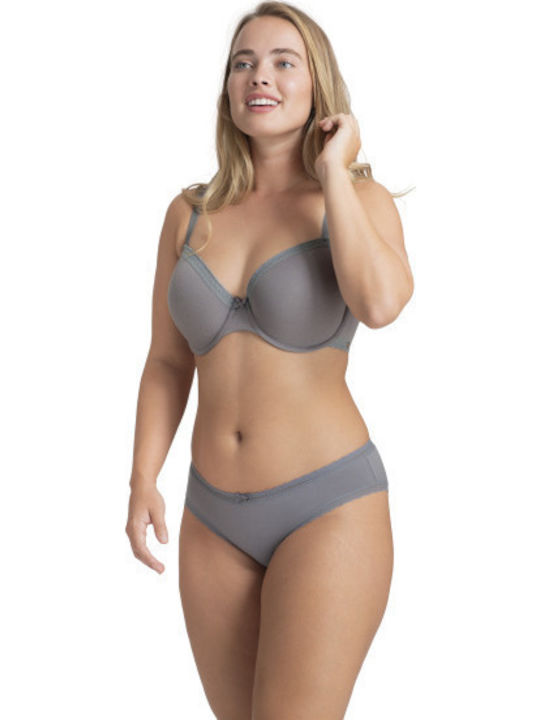 Grey/White Σουτιέν χωρίς Ενίσχυση με Μπανέλες 2Pack