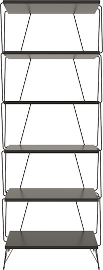 Bookcase A-g Balaban Anthracite / Black 48x31x165cm