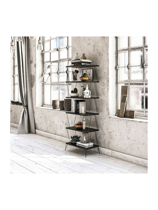 Bücherregal A-g Balaban Anthrazit / Schwarz 48x31x165cm