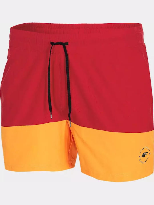 Ανδρικό Μαγιό Σορτς Red / Yellow με Ρίγες