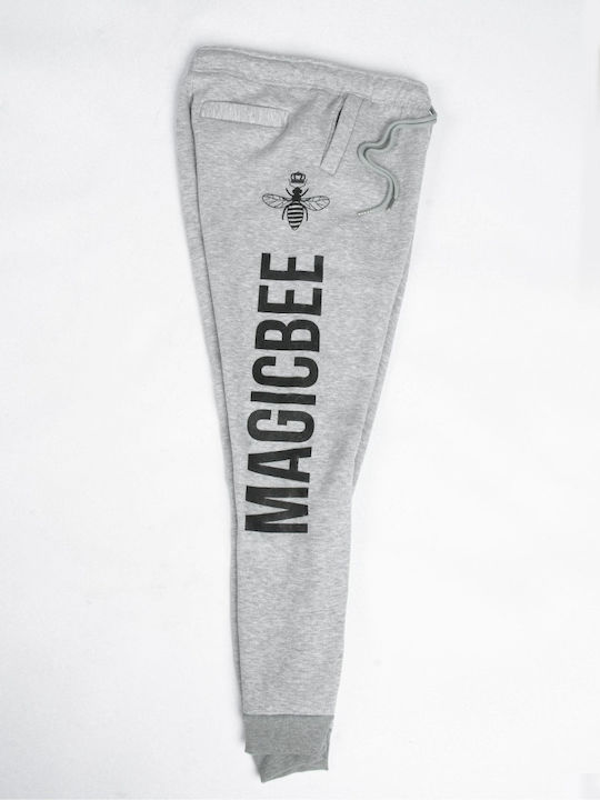 Magic Bee WB Men's Sweatpants with Rubber Gray