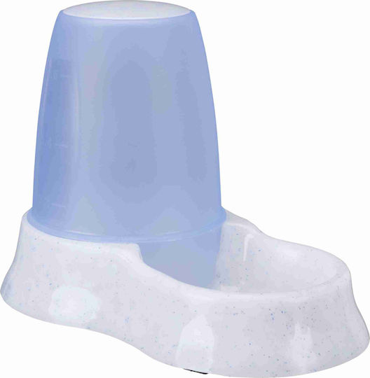 Trixie Automatisch Kunststoff Schale mit Behälter Futter & Wasser für Hund & Katze auf Basis von 600ml 12cm in Blau Farbe