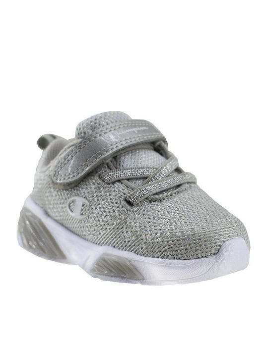 Wave Παιδικά Sneakers με Σκρατς & Φωτάκια Γκρι