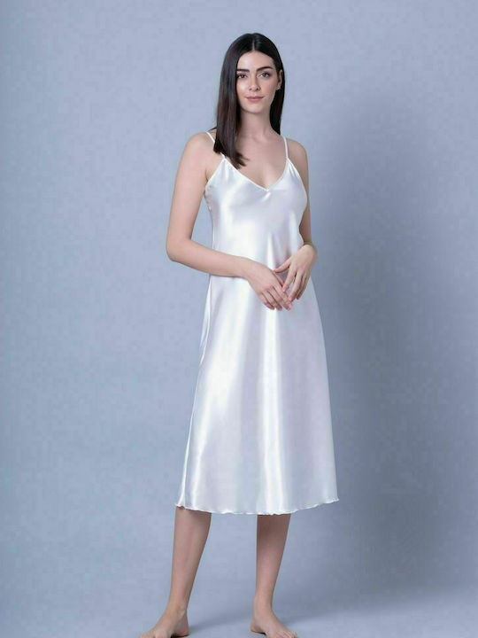 Milena by Paris 3368 Bridal Women's Satin Nightgown Ivory Coast 003368-Ιβουάρ