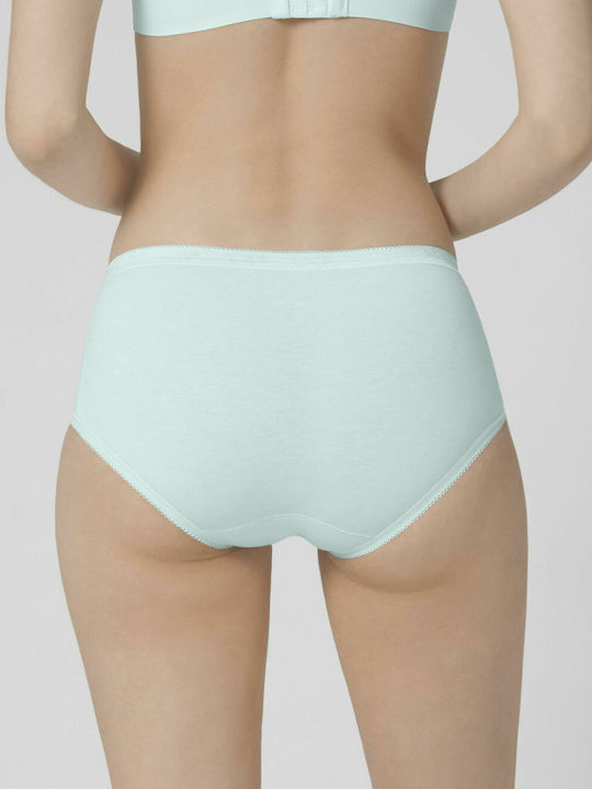 Basic Midi Βαμβακερά Women's Boxer 3Pack Blue/Lilac/Light Green