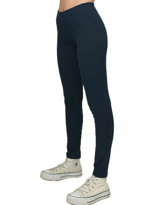 Frauen Lang Leggings Fleece-Beschichtung Marineblau