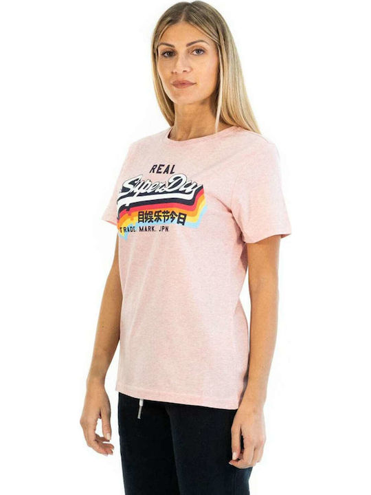 VINTAGE LOGO Damen T-Shirt Rosa