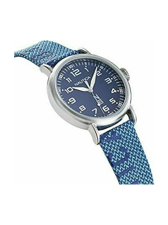 Nautica N83 Watch Battery with Blue Fabric Strap