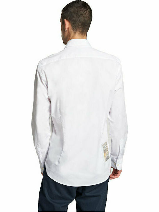 La Martina Men's Shirt Long Sleeve Optic White