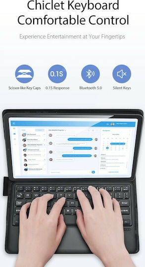Dux Ducis Touchpad Flip Cover with Keyboard in English US Black (Galaxy Tab S6 Lite 10.4)