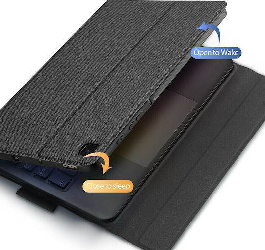 Dux Ducis Touchpad Flip Cover with Keyboard in English US Black (Galaxy Tab S6 Lite 10.4)