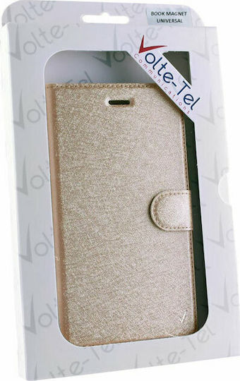 Volte-Tel Universal Leather Book έως 6.3" (Χρυσό)