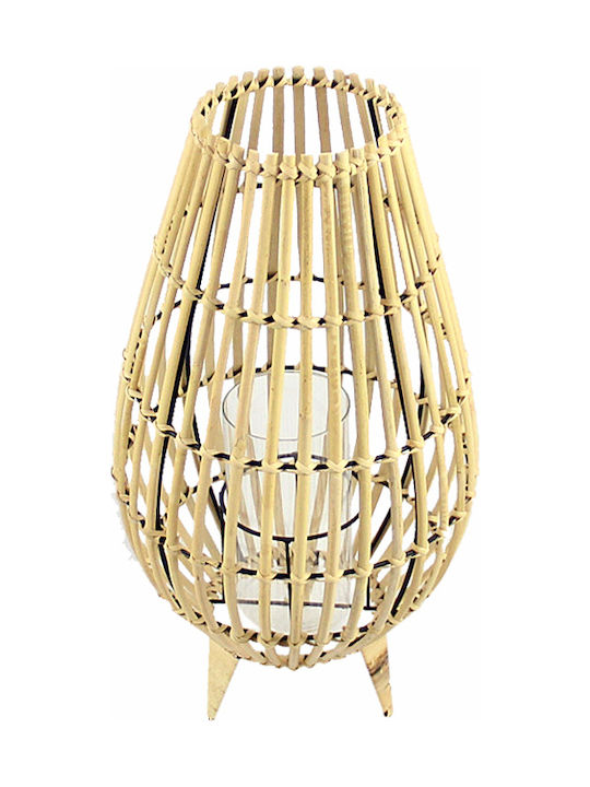 Art et Lumiere Φαναράκι Bamboo Επιδαπέδιο Καφέ 26x26x49εκ.