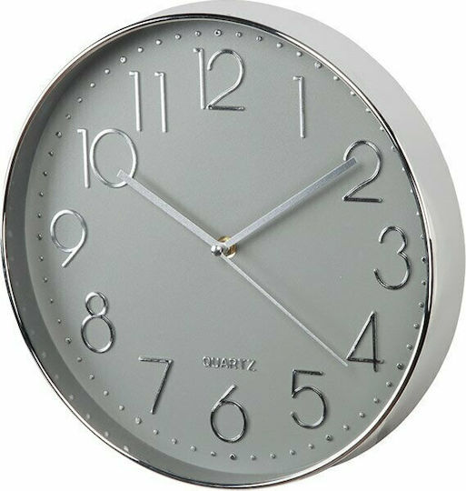 HAMA Ρολόι Τοίχου Πλαστικό Silver Grey Ø30cm HAMA Ρολόι Τοίχου Πλαστικό Silver Grey Ø30cm