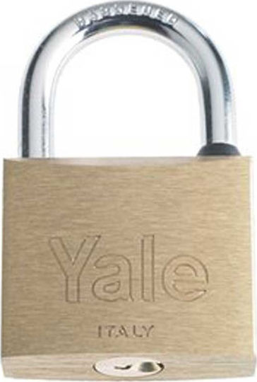 Yale Ορειχάλκινο Λουκέτο Πέταλο με Κλειδί 60mm Ασημί