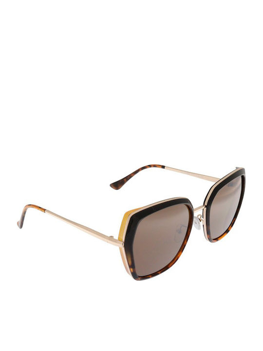 Charly Therapy Olivia Women's Sunglasses with Black / Tortoise Tartaruga Frame and Brown Lens