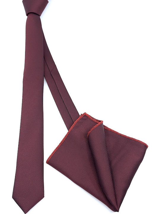 Legend Accessories Synthetic Men's Tie Set Monochrome Burgundy