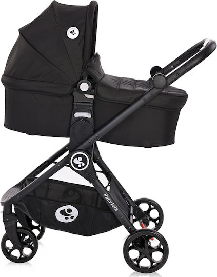 Lorelli Patrizia Adjustable 2 in 1 Baby Stroller Suitable for Newborn Black 10.4kg