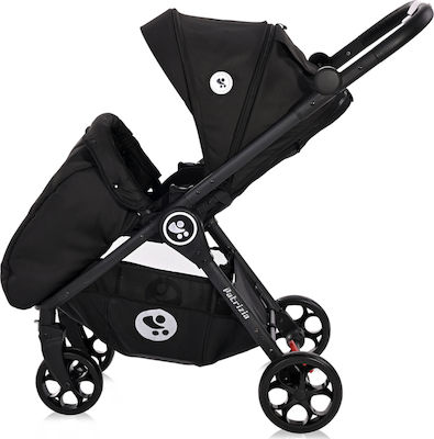 Lorelli Patrizia 2 in 1 Verstellbar 2 in 1 Baby Kinderwagen Geeignet für Neugeborene Schwarz