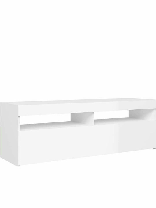 TV-Möbel Hölzernes mit LED-Beleuchtung Glossy White L120xB35xH40cm