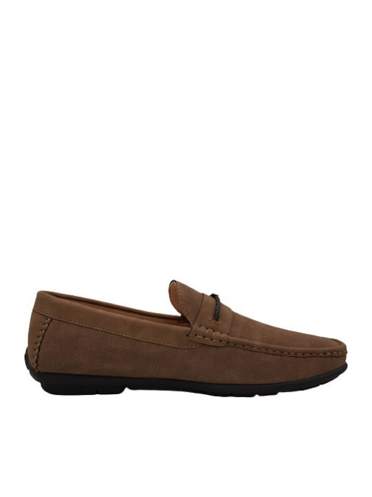 B-Soft KS Suede Ανδρικά Loafers σε Καφέ Χρώμα