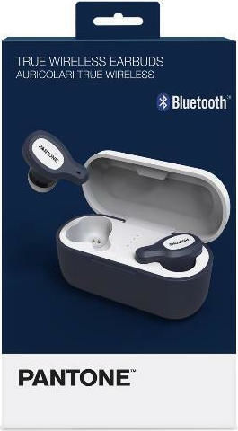 Pantone In-ear Bluetooth Handsfree Earphones with Charging Case Blue