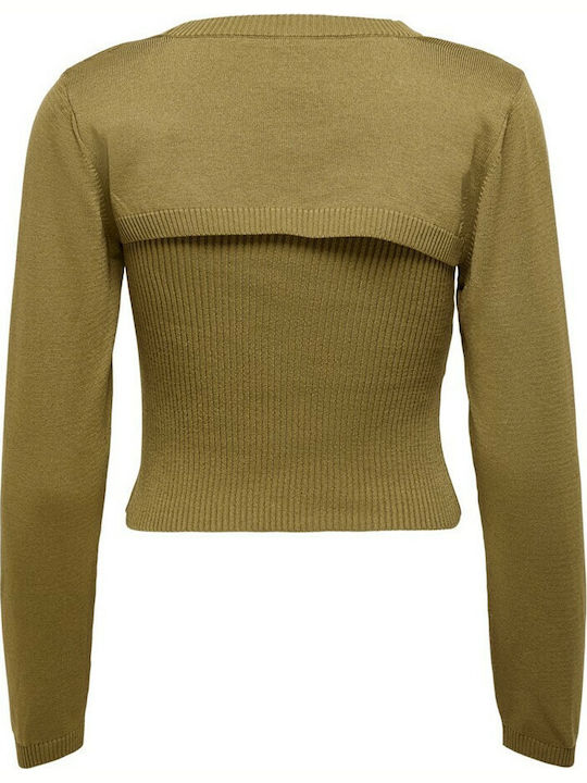 Bluze Damă Crop Top Mânecă Lungă Antique Bronze