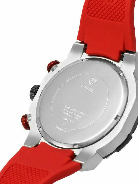 Guess Men's Watch 50mm Chronograph Battery with Rubber Strap