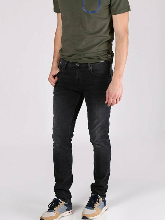 Piers Men's Jeans Pants with Slim Fit Black
