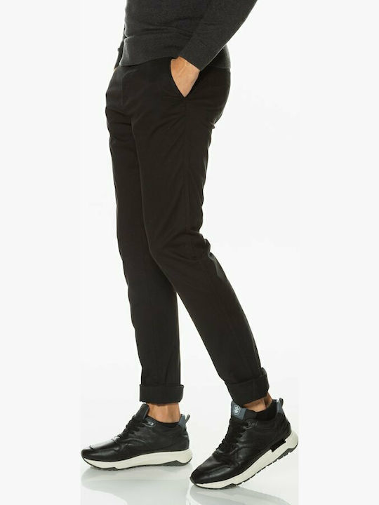Hose Chino Elastisch in Schlanker Passform Schwarz