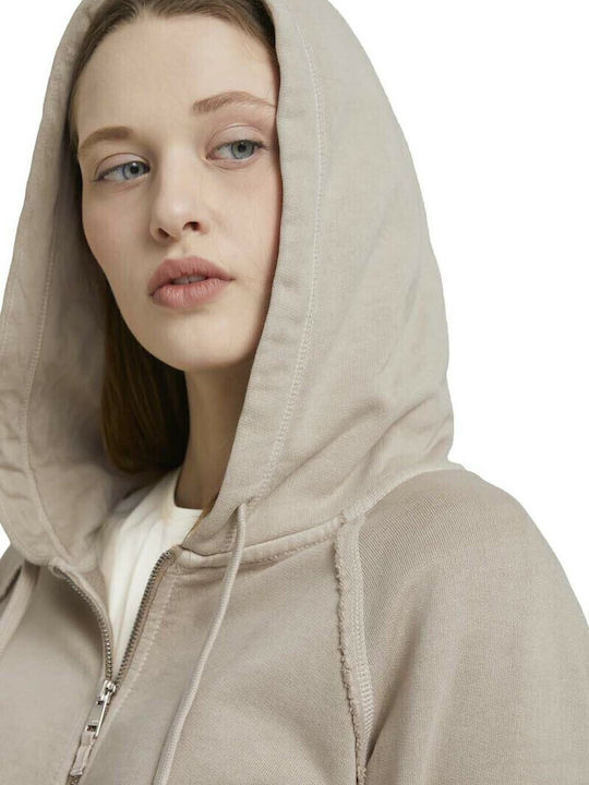 Women's Sweatshirt Jacket Hooded Dune Beige