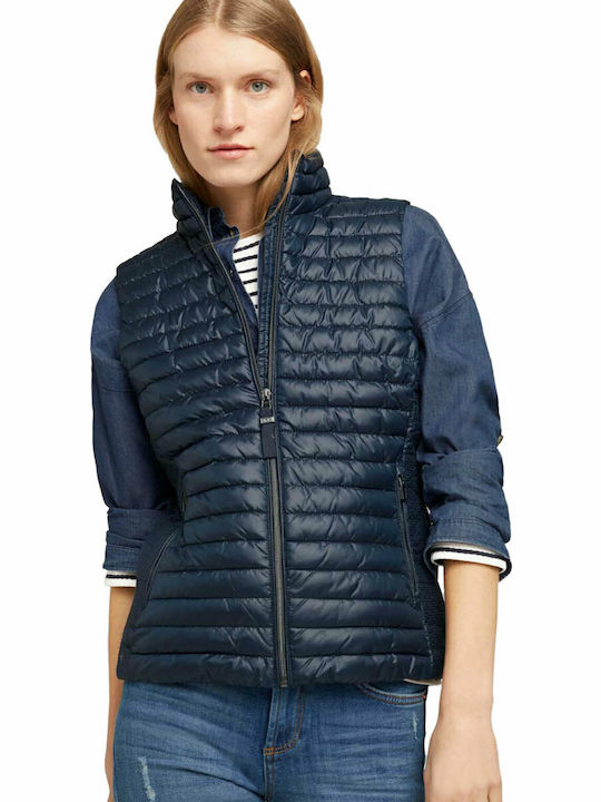 Women's Short Puffer Jacket for Winter Sky Captain Blue