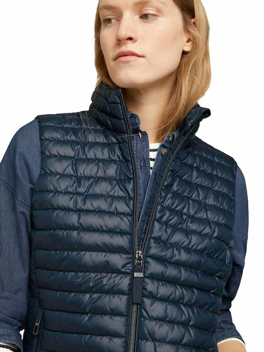 Women's Short Puffer Jacket for Winter Sky Captain Blue