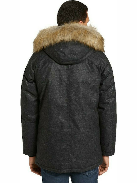 Tom Tailor Men's Winter Parka Jacket Black