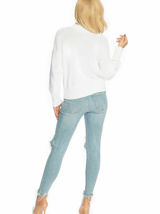 PeeKaBoo 70035 Women's Long Sleeve Sweater Cotton White 146913