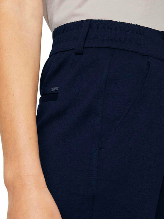 Women's Fabric Trousers Relaxed Fit Sky Captain Blue