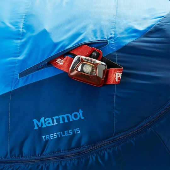 Marmot Sleeping Bag Single Winter Trestles Elite Eco 15 Clear Blue/Classic Blue