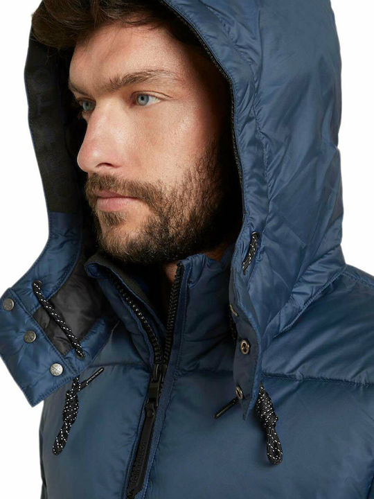 Winter Jacket Puffer Dark Denim Blue