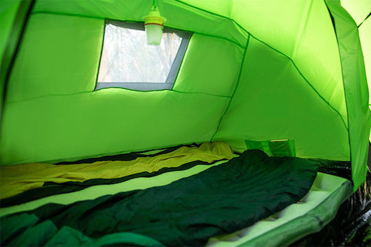 Peme Bojan 4 Χειμερινή Σκηνή Camping Τούνελ Μαύρη με Διπλό Πανί για 4 Άτομα 410x220x140εκ. SP